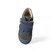 Szamos szupinált kisfiú átmeneti cipő 1911-107392 barna bőr kék tengeralattjáró hímzéssel