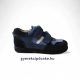 Szamos szupinált kisfiú cipő 1914-107093 kék-fekete bőr fehér díszcsíkkal