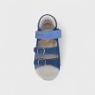 Szamos Kölyök kék fiú szandál autós tigrises mintával és krémfehér talppal