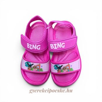   Bing nyuszi gyerek szandál (sötétrózsaszín/fukszia, Velcro + elasztikus pánt)