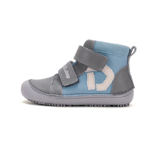 D.D.Step kisfiú barefoot zárt cipő – szürke / világoskék (A063-62725)