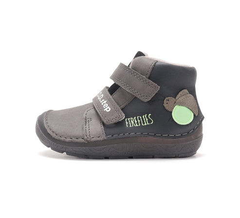 D.D.Step A116-62455A kisfiú Sun Reactive bélelt barefoot zárt cipő – szürke (Fireflies)