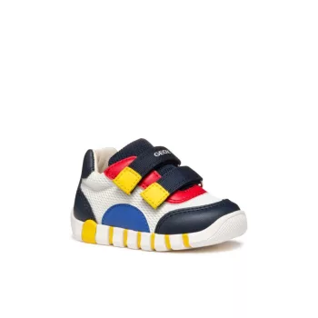   Geox Baby Iupidoo B. A - Fehér/Sötétkék Első Lépés Cipő (C0899)