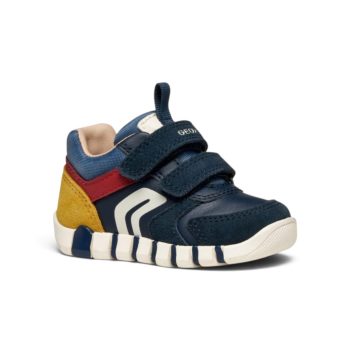   Geox Iupidoo kisfiú első lépés sportcipő – sötétkék / sötétpiros / Navy-Dark Red (B3555D05422C4244)