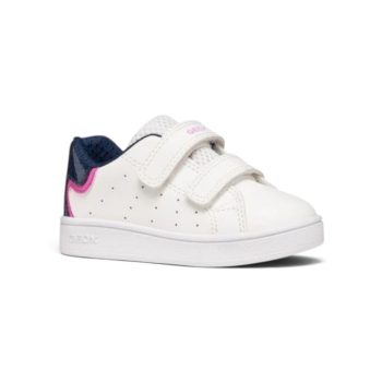   Geox Eclyper Girl kislány sportcipő – fehér / sötétkék-pink részletekkel (B365MA-0BCKC-C0006)