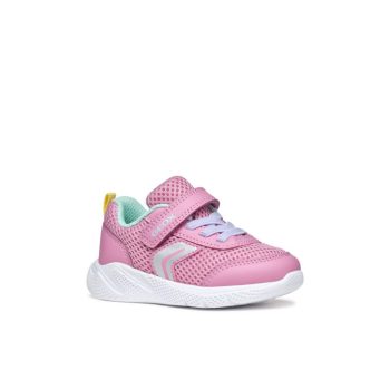 Geox Sprintye Baby gyerek rózsaszín hálós sportcipő mentazöld részletekkel és tépőzárral
