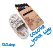 D.D.Step "Colour Your Way" fast-food mintás kifesthető barefoot gyerek szobacipő + textilfilcek (C086-71353A)