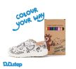 D.D.Step Colour Your Way kreatív, kifesthető kislány/kisfiú vászoncipő + 8 db textilfilc (C100-71174)