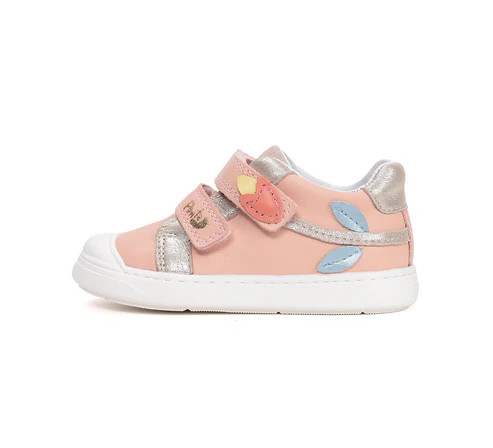 Ponte20-DA03-6-1788-kislany-szupinalt-zart-cipo-korall-ezust-levelek