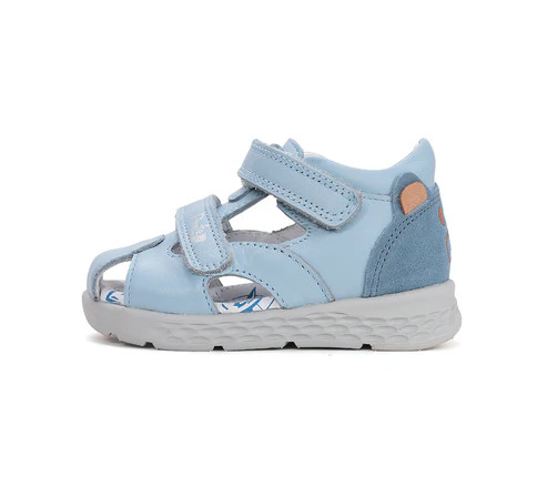 Ponte20 kisfiú szupinált bőr szandál világoskék macis mintával