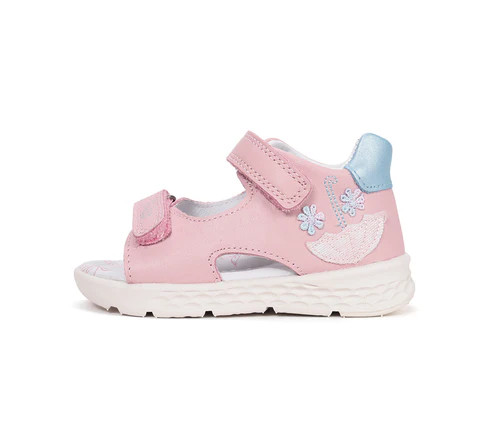 Ponte20 rózsaszín hímzett virágos szupinált lányka szandál DA05-6-1752