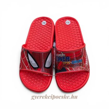 Marvel Spider-Man (Pókember) gyerek strand papucs - piros