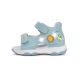 D.D.Step G064-61462B világoskék kisfiú világító szandál hímzett nap és föld mintával