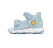 D.D.Step G064-61462B világoskék kisfiú világító szandál hímzett nap és föld mintával