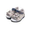 D.D.Step G061-229B kisfiú bőr szandál gördeszkás kutyus mintával szürke-kék színben