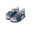 D.D.Step G075-61229 Kisfiú bőr szandál - Sötétkék gördeszkás nyuszival
