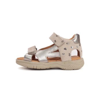 D.D.Step ezüst kislány szandál szívecskés minta G103-61935C