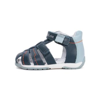   DDStep Kisfiú Zárt Orrú Szandál - Kék Narancs Tűzéssel (G111-61843B)