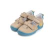 D.D.Step H077-61288A barefoot fiú szandálcipő szürkésbarna bőr türkiz talppal
