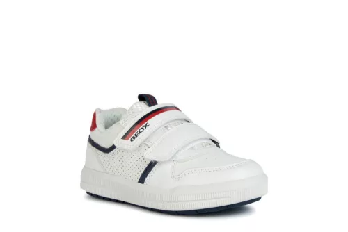 Geox Arzach Boy fiú tépőzáras sportcipő - White/Navy (C0899)