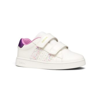   Geox J Eclyper Kids - fehér-lila anatómiai kislány sportcipő (C0653)