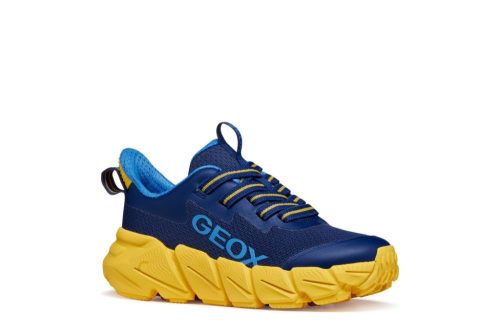 Geox Fast Junior fiú sportcipő sötétkék felsőrésszel és vastag sárga talppal