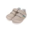 D.D.Step kisfiú bőr cipő S040-61252 bézs színben kék és sárga csíkokkal
