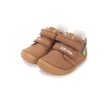 D.D.Step kisfiú barefoot bőr cipő S070-61533 barna színben sapkás kutya mintával