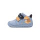 D.D.Step kisfiú barefoot cipő S070-61995A világoskék bőr UV-fényre színváltó csiga mintával