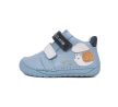 D.D.Step kisfiú barefoot cipő S070-61995A világoskék bőr UV-fényre színváltó csiga mintával