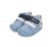 D.D.Step kisfiú barefoot cipő S070-61995A világoskék bőr UV-fényre színváltó csiga mintával