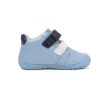 D.D.Step kisfiú barefoot cipő S070-61995A világoskék bőr UV-fényre színváltó csiga mintával