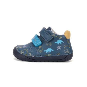   D.D.step Kisfiú Barefoot Zárt Cipő – Dinoszaurusz Mintás, Kék (S070-62594B)