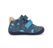 D.D.step Kisfiú Barefoot Zárt Cipő – Dinoszaurusz Mintás, Kék (S070-62594B)