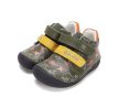 D.D.Step kisfiú Barefoot zárt cipő – dinoszaurusz mintás, sötétzöld (S070-62594)
