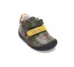D.D.Step kisfiú Barefoot zárt cipő – dinoszaurusz mintás, sötétzöld (S070-62594)