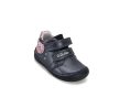 D.D.Step kislány Barefoot zárt cipő – bagoly mintás, sötétkék (S070-62659A)