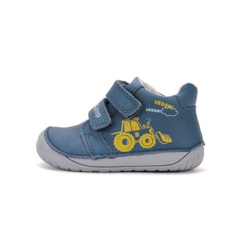   D.D.Step kisfiú Barefoot zárt cipő – traktor mintás, kék (S070-62964B)