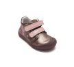D.D.Step kislány barefoot bőr zárt cipő – barna / zöld (hableány mintás, világító talpú)