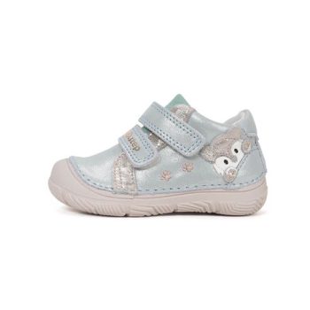 D.D.Step S082-61703D kislány világoskék csillogó rókás bőr cipő extra orrvédelemmel